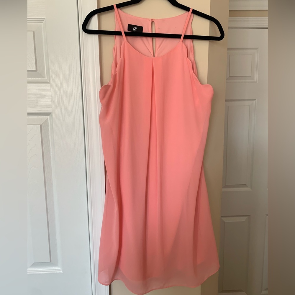 Mini dress with scalloped detailing